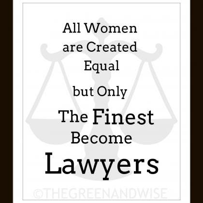 Women Lawyer Wall Art, Printable Di..