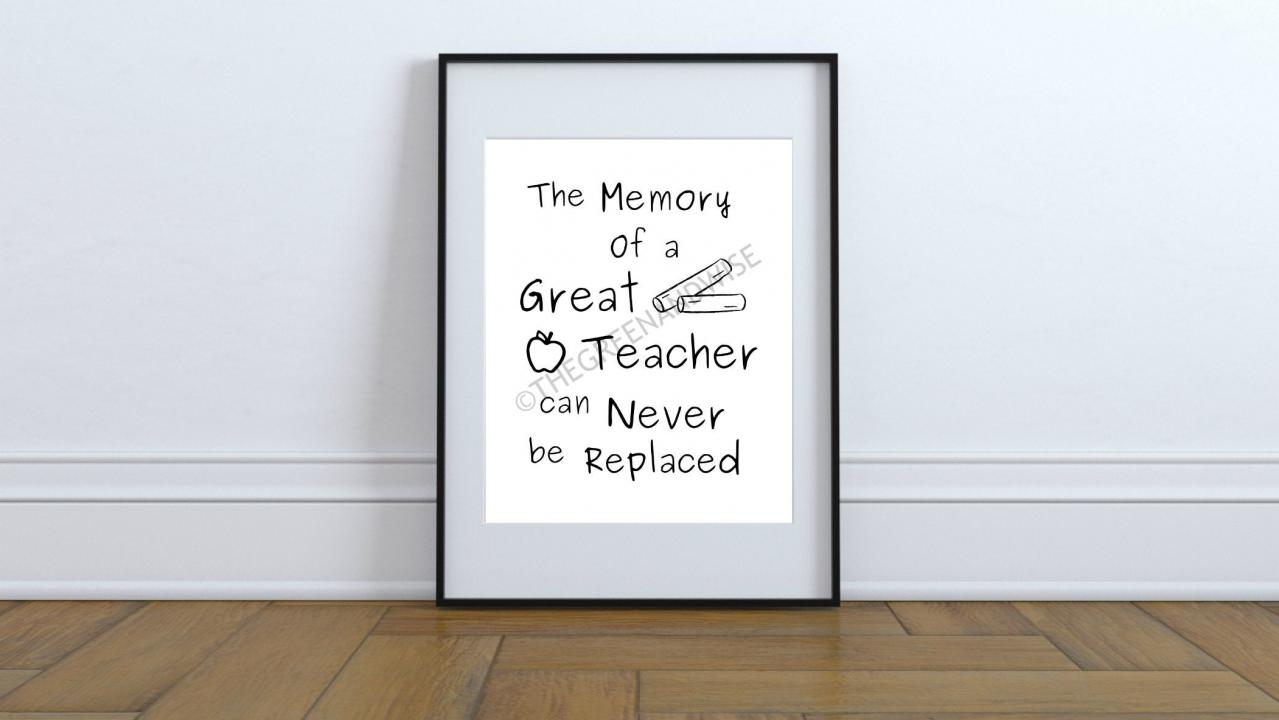 Teacher Gift Wall Art Printable Digital Download