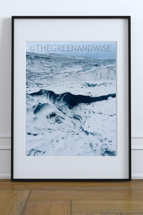 Ice Crater 3 Winter Scene Digital Photo Instant Download