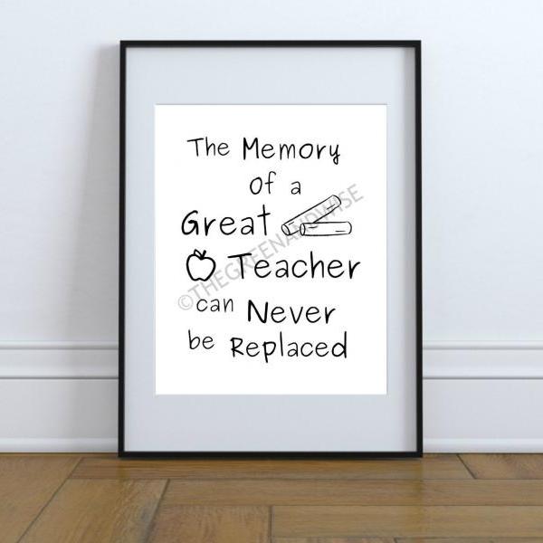 Teacher Gift Wall Art Printable Digital Download